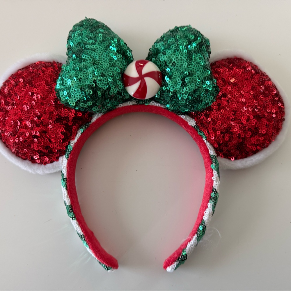 Festive Sequin Headband with Bow